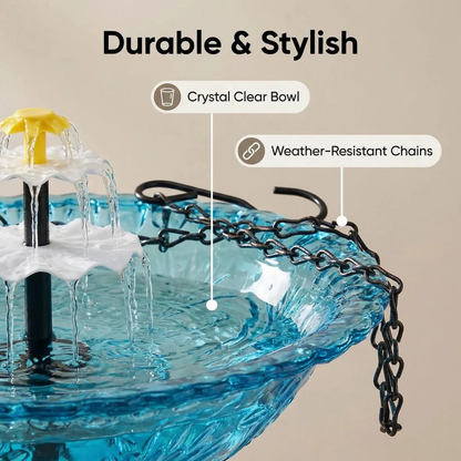 🔥Last Day Sale 50% OFF🦜Solar Cascade Hanging Bird Bath Fountain