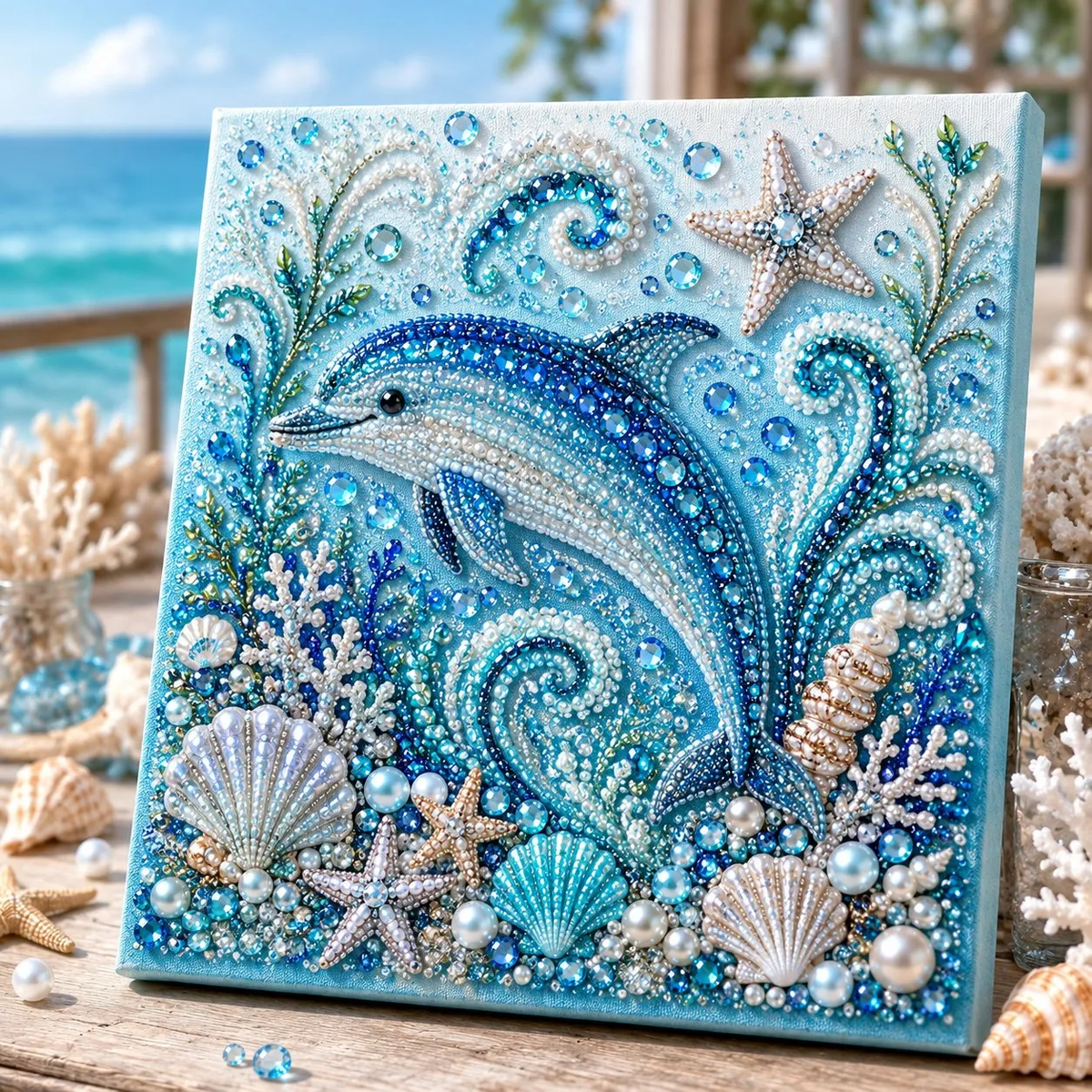 🔥Last Day 50% OFF - 🌊✨Ocean Theme Pearl Art DIY Kit