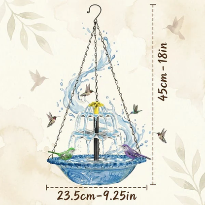 🔥Last Day Sale 50% OFF🦜Solar Cascade Hanging Bird Bath Fountain