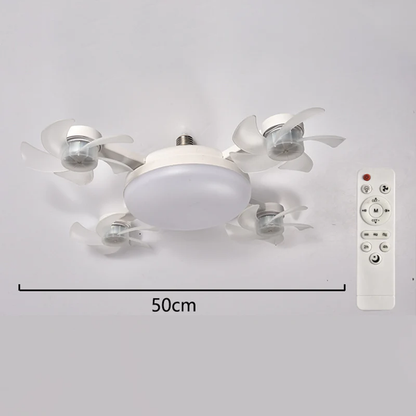 🔥Last Day 50% OFF🌀New E26/E27 Socket Ceiling Fan Light – 2‑in‑1 Silent LED Fan with Remote Control, Energy‑Saving Cooling & Lighting Combo for Home Bedroom