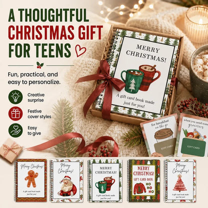 LAST DAY 50% OFF🎄📚Christmas Gift Card Book - 🎁Surprises On Every Page📚Hardcover & Durability Line